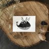 Gravure, ANNETTE, FELIX & LOUISON, 2 pieuvres et une baleine
