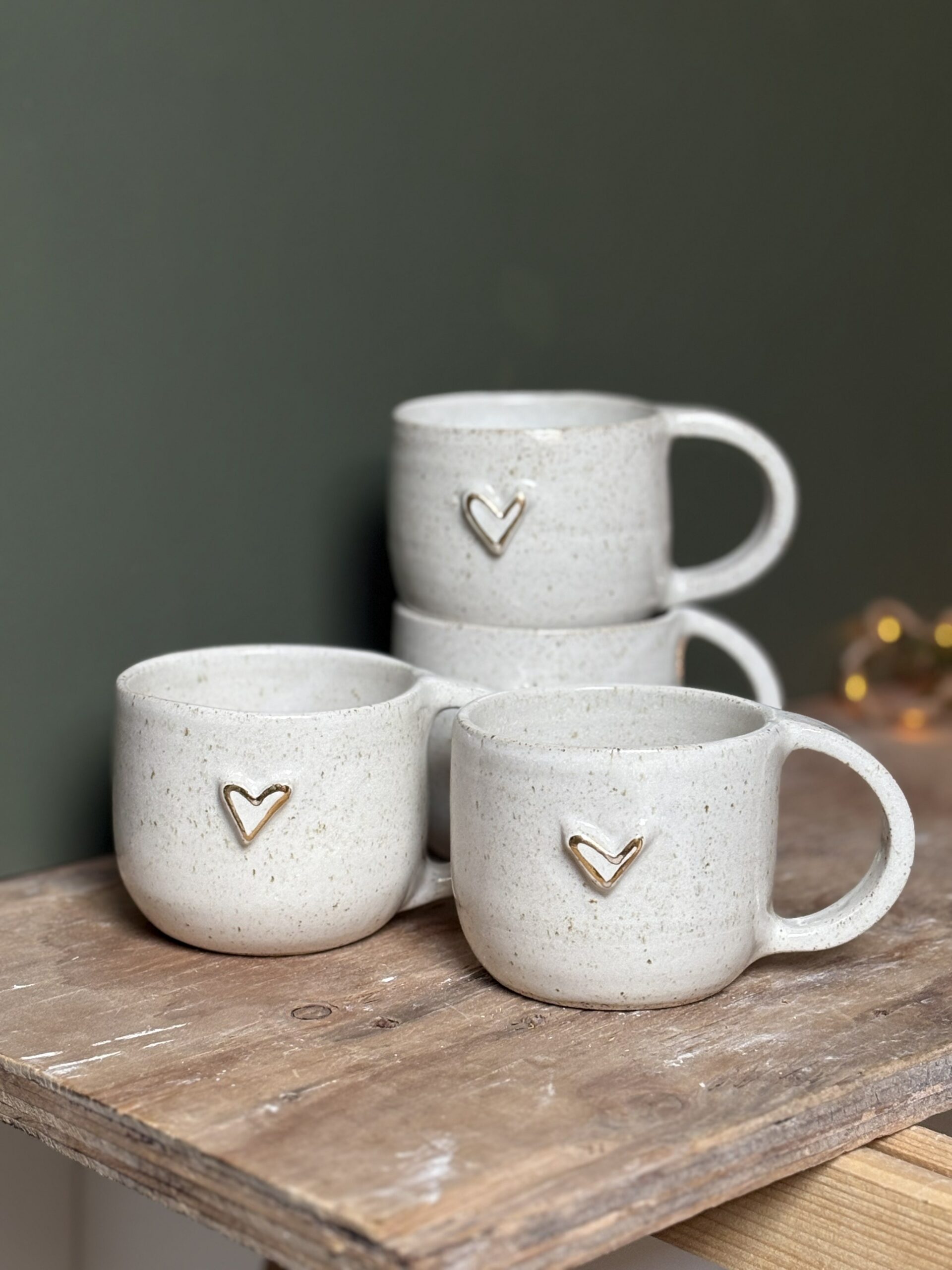 Tasse "coeur ligne d'or"