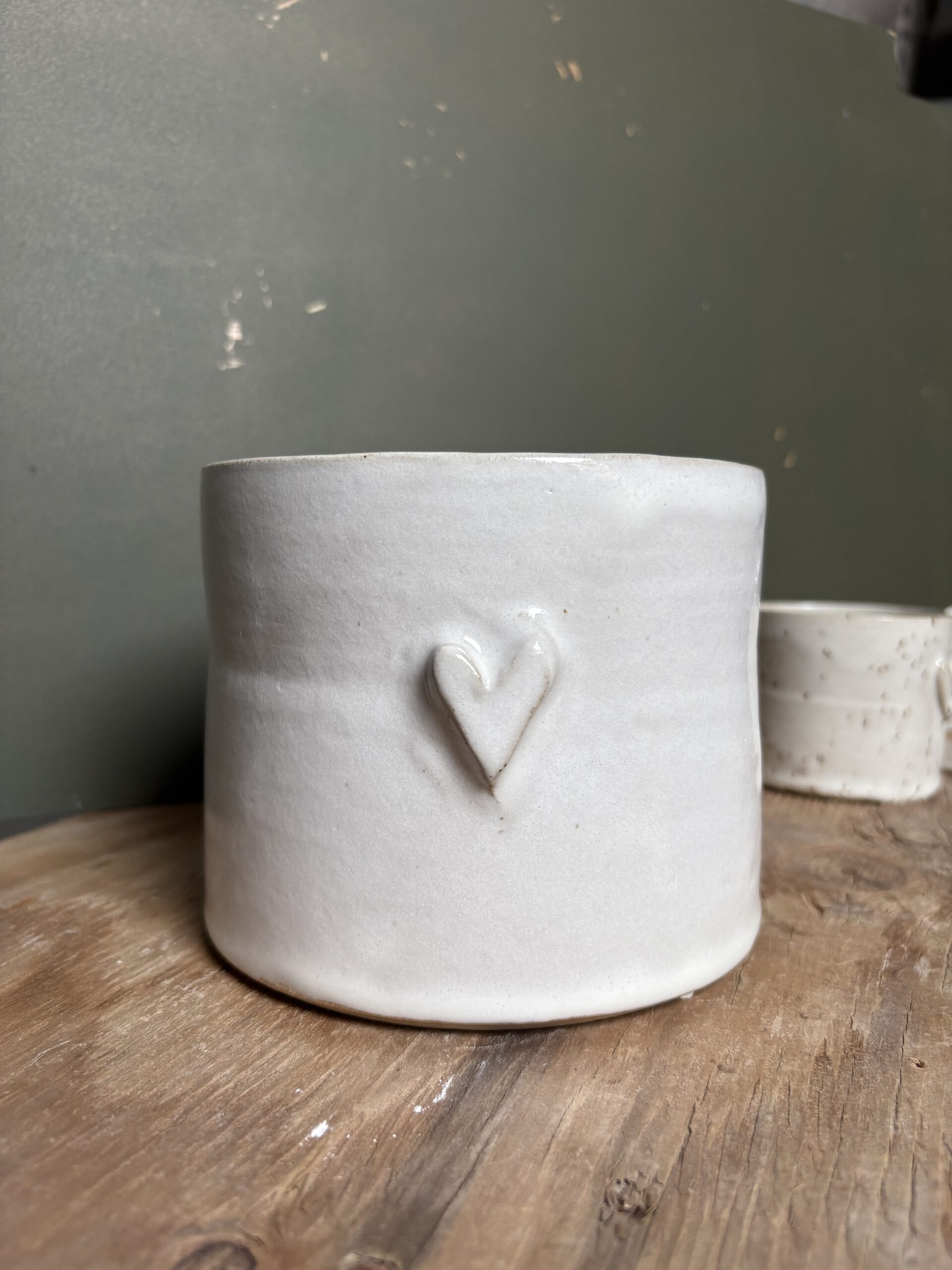 Cache-pot "coeur" (taille M) - IMPARFAIT