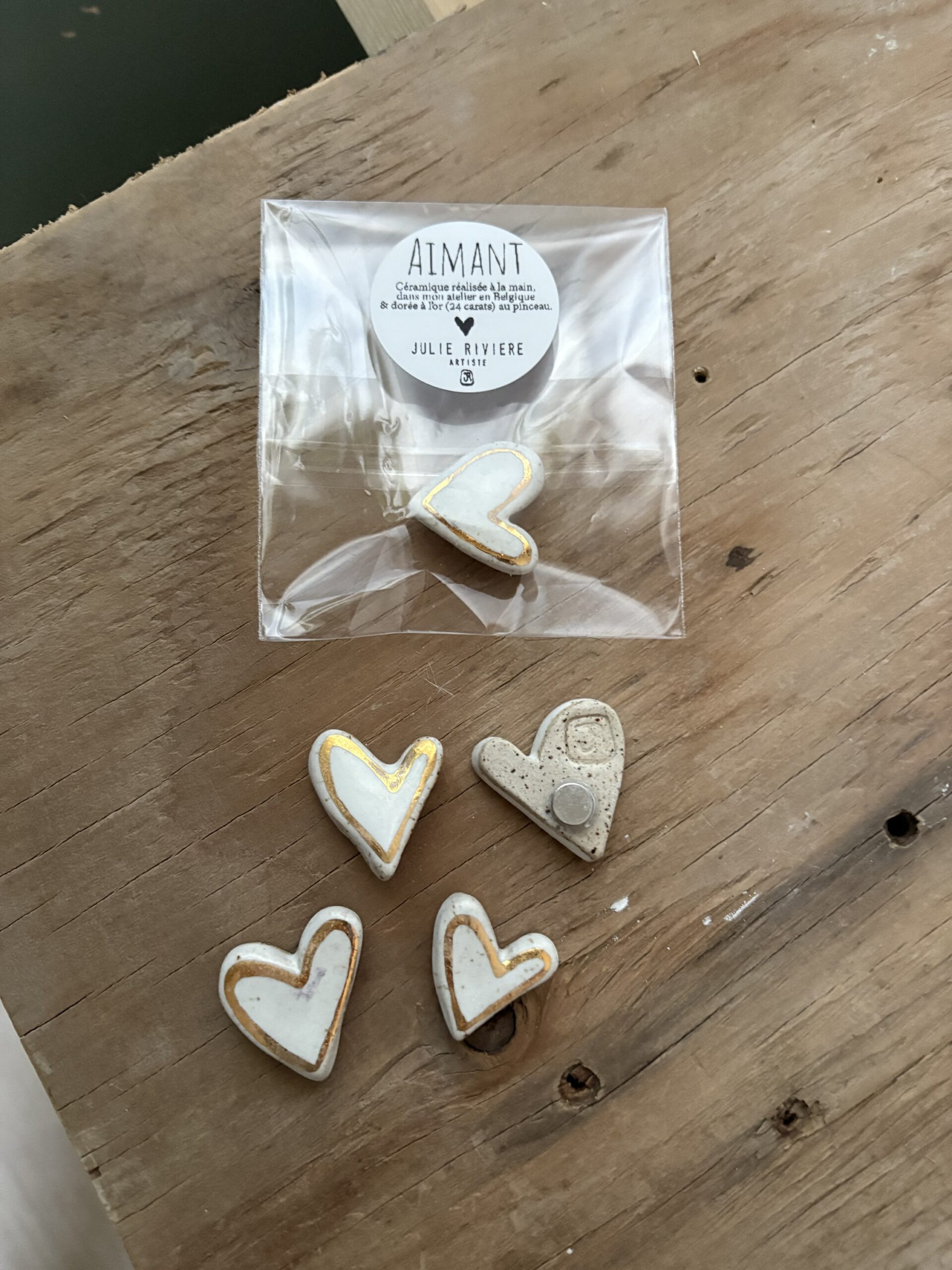 Aimants coeur doré IMPARFAITS – Image 2
